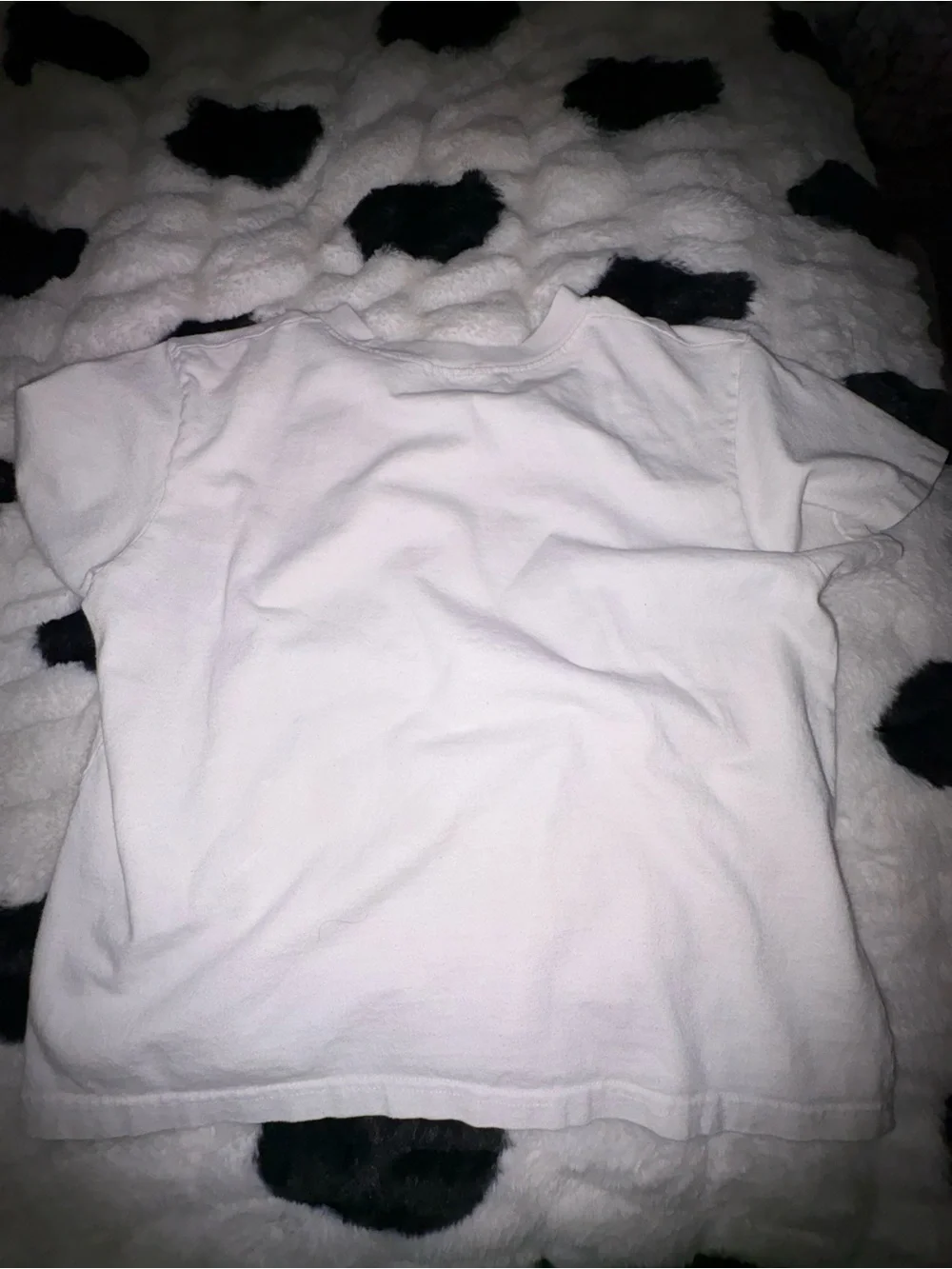 Brandy Melville White Tee with Black Heart Crest Graphic
